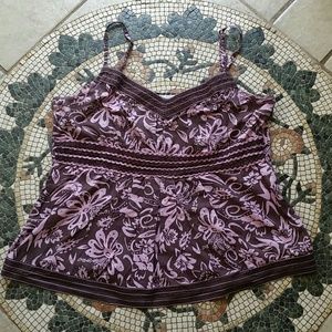 Tweed Spaghetti Strap Empire Waist Top